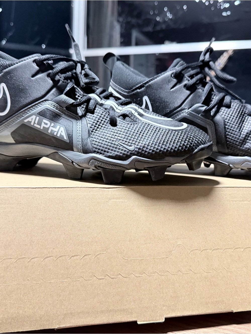 Nike Men’s Black Alpha Football Cleats Size 9 Worn 3 times